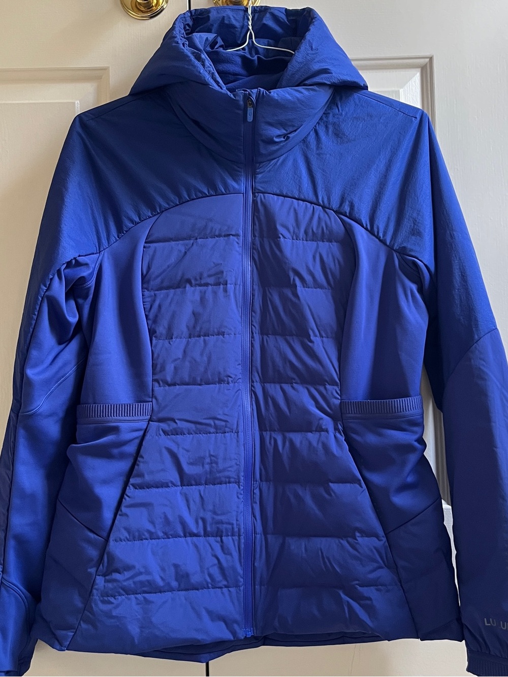 LN!🍒LULULEMON sz 12 DOWN FOR IT ALL Jacket PSYCHIC Larkspur Blue *HOODED